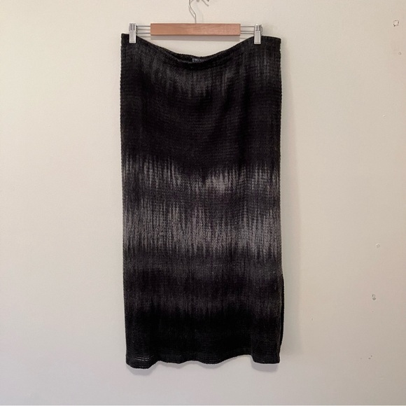 VTG Lisa Lelou Gray Sz. L Open Knit Gauze Sweater Skirt Set Sheer Mesh Grunge - Picture 13 of 16